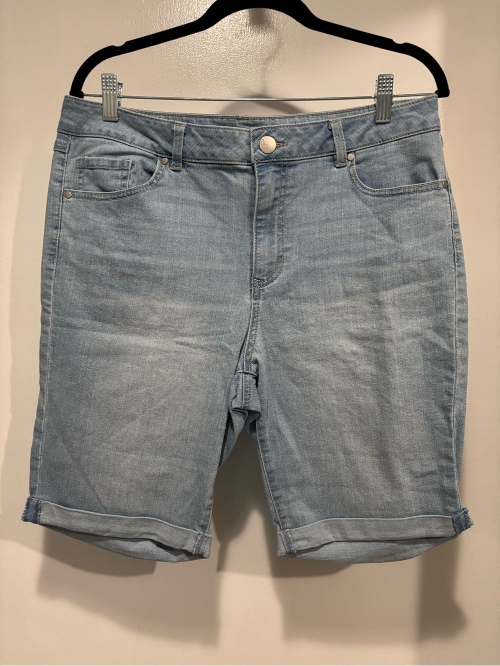 d. jeans Light Blue Denim Bermuda Shorts Size 12